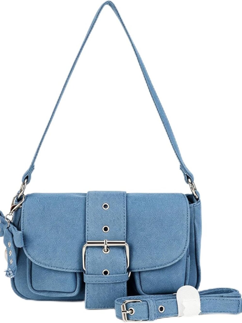 Denim Crossbody Bags for Women,Blue Jean Hobo Shoulder Bag,Denim Messenger Bag